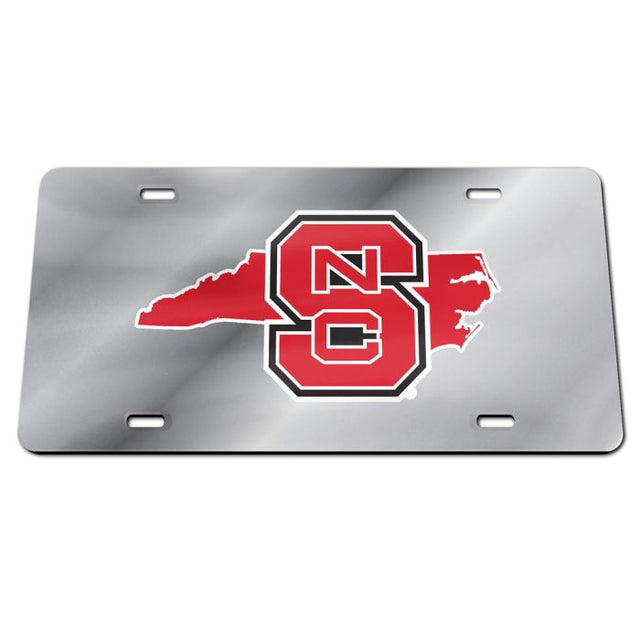 Placa de matrícula especial de acrílico de NC State Wolfpack STATE