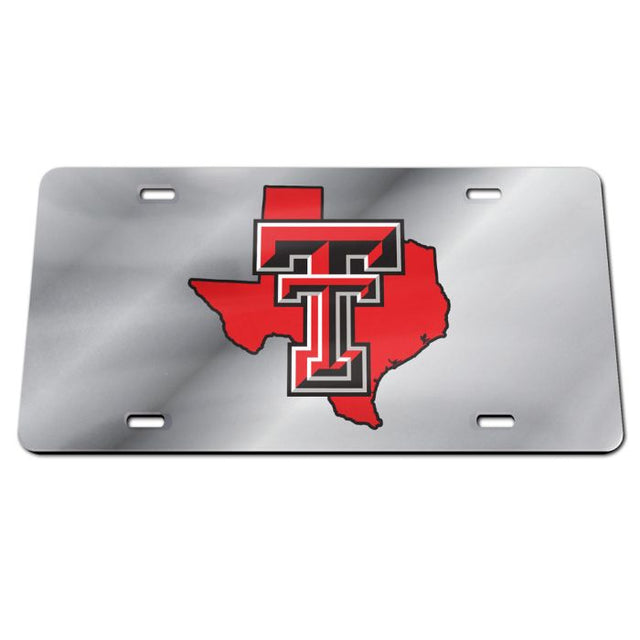 Matrícula de acrílico especial de los Texas Tech Red Raiders STATE