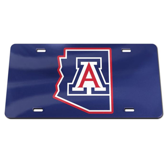 Matrícula especial de acrílico de Arizona Wildcats STATE