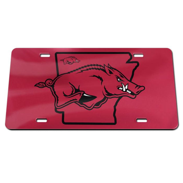 Arkansas Razorbacks STATE Specialty Acrylic License Plate