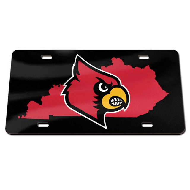 Matrícula especial de acrílico STATE de los Louisville Cardinals