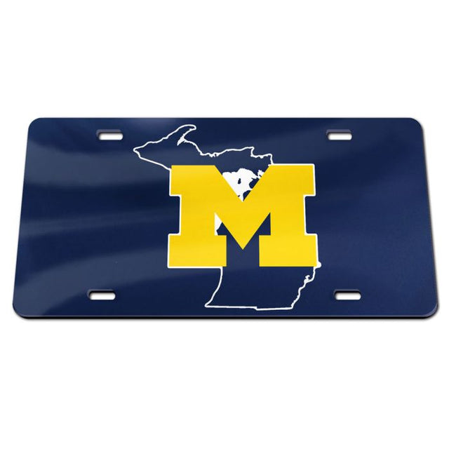 Michigan Wolverines STATE Specialty Acrylic License Plate