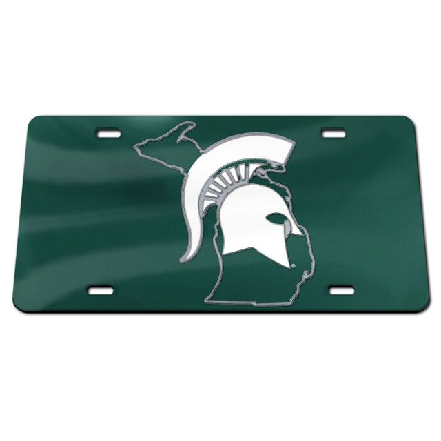 Matrícula de acrílico especial STATE de los Spartans de Michigan State