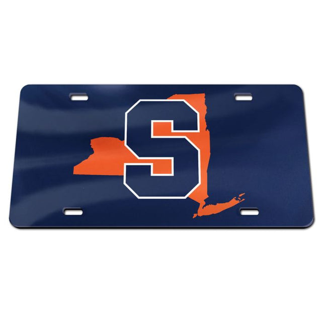 Matrícula especial de acrílico STATE de Syracuse Orange