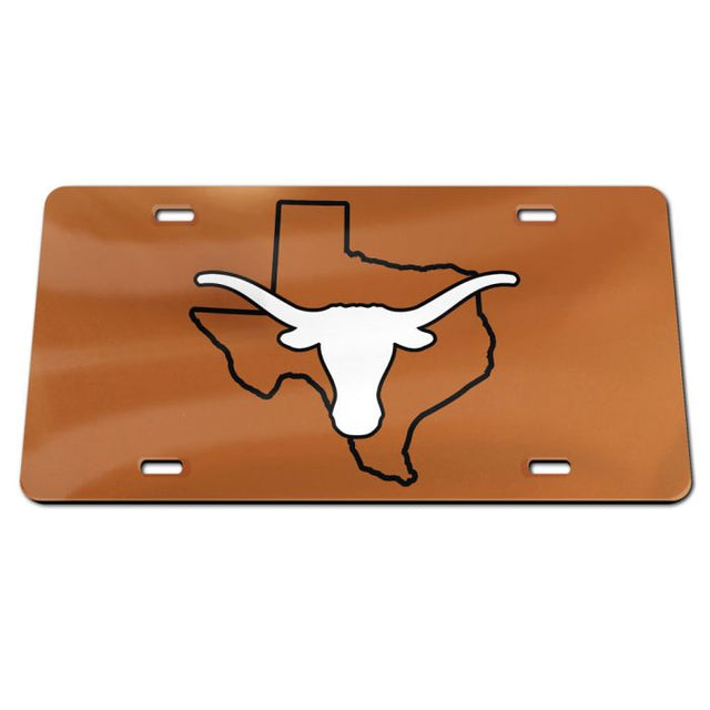 Matrícula especial de acrílico del estado de Texas Longhorns