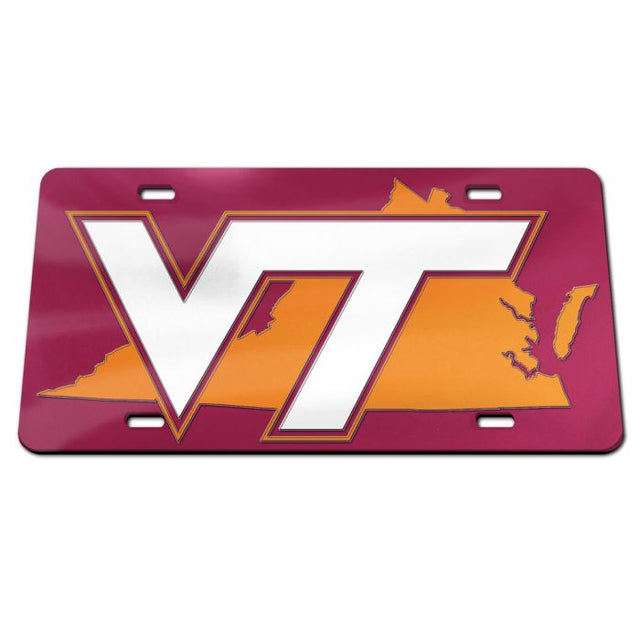 Virginia Tech Hokies STATE Specialty Acrylic License Plate