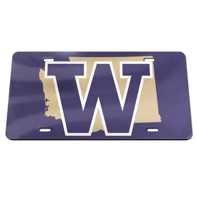 Washington Huskies STATE Specialty Acrylic License Plate