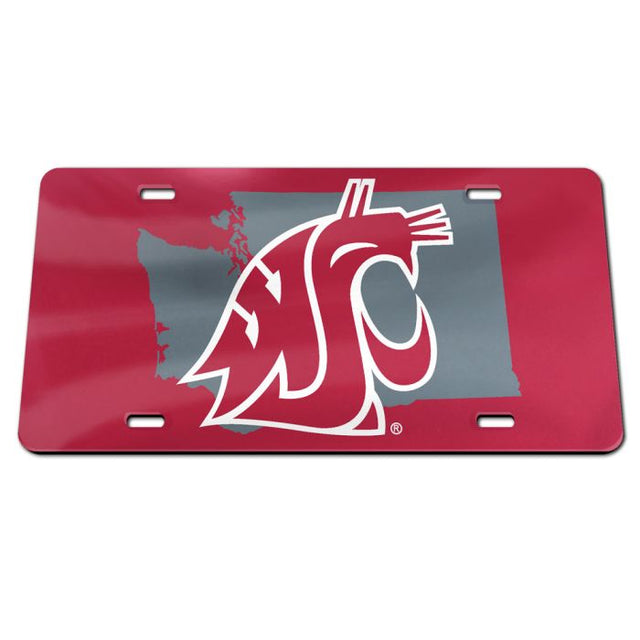 Matrícula de acrílico especial de Washington State Cougars STATE