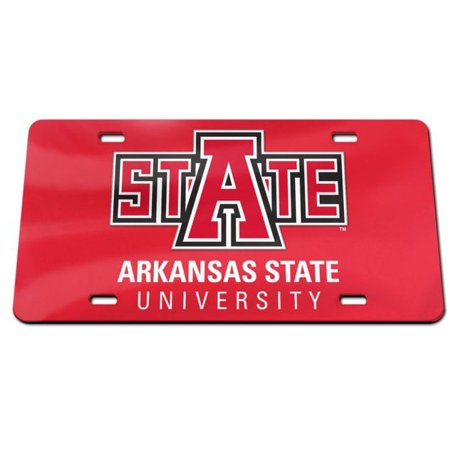 Arkansas State Red Wolves Specialty Acrylic License Plate