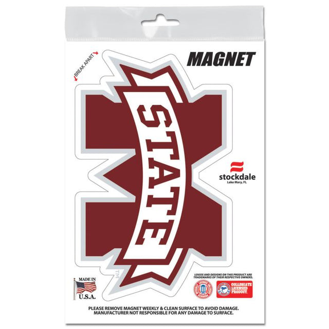 Imanes para exteriores de Mississippi State Bulldogs, 3" x 5"