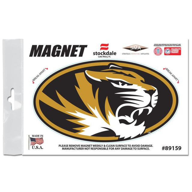 Imanes para exteriores de los Missouri Tigers, 3" x 5"