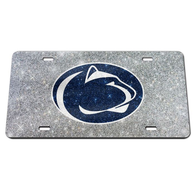 Penn State Nittany Lions GLITTER Specialty Acrylic License Plate