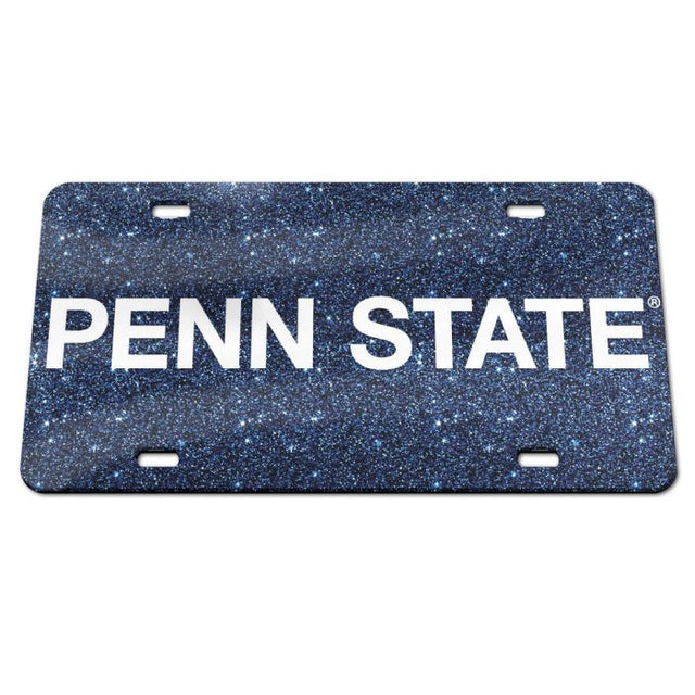 Penn State Nittany Lions GLITTER BACKGROUND Specialty Acrylic License Plate