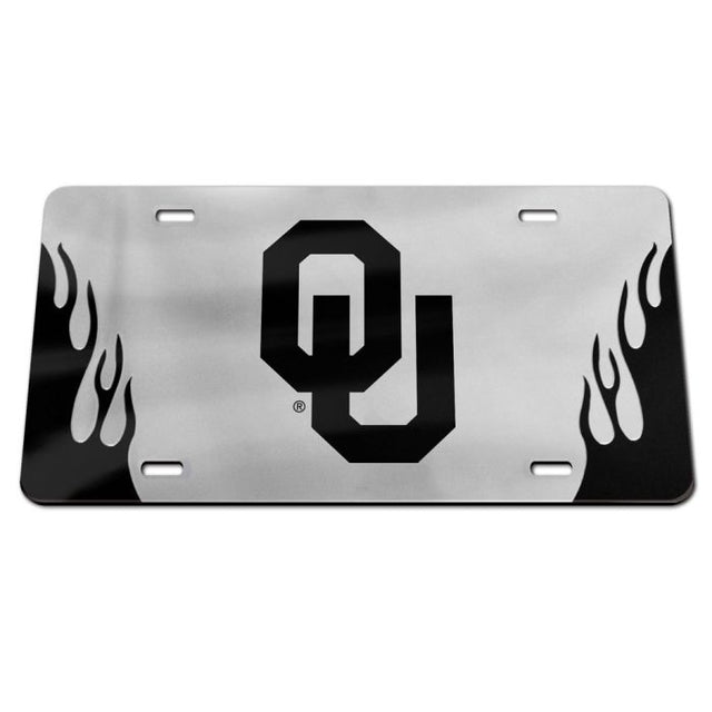 Oklahoma Sooners FLAMES Acrylic Classic License Plates