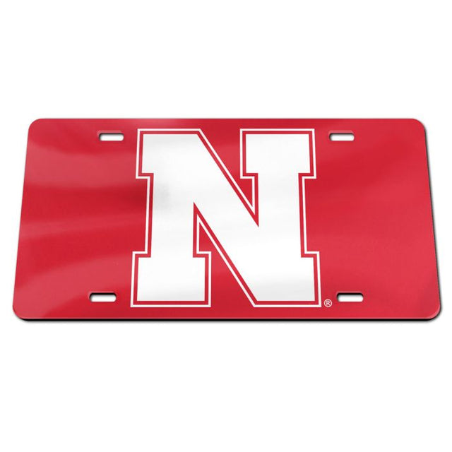 Matrícula acrílica especial de los Nebraska Cornhuskers