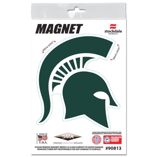 Imanes para exteriores de los Spartans de Michigan State, 3" x 5"