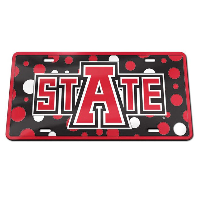 Matrícula acrílica especial de Arkansas State Red Wolves