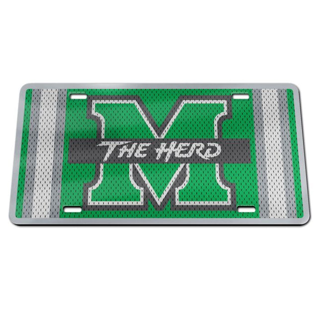 Placa de matrícula de acrílico especial de Marshall Thundering Herd JERSEY