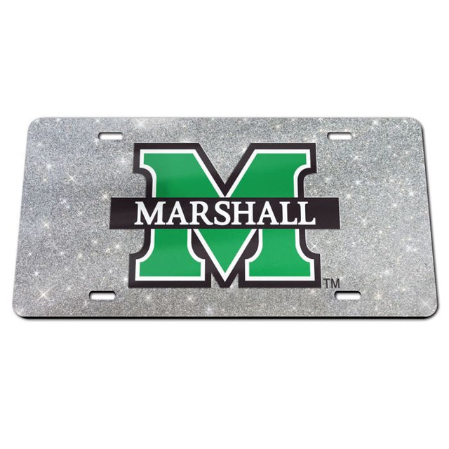 Marshall Thundering Herd GLITTER BACKGROUND Specialty Acrylic License Plate