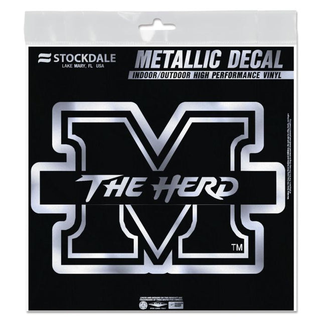 Marshall Thundering Herd Decal Metallic 6" x 6"