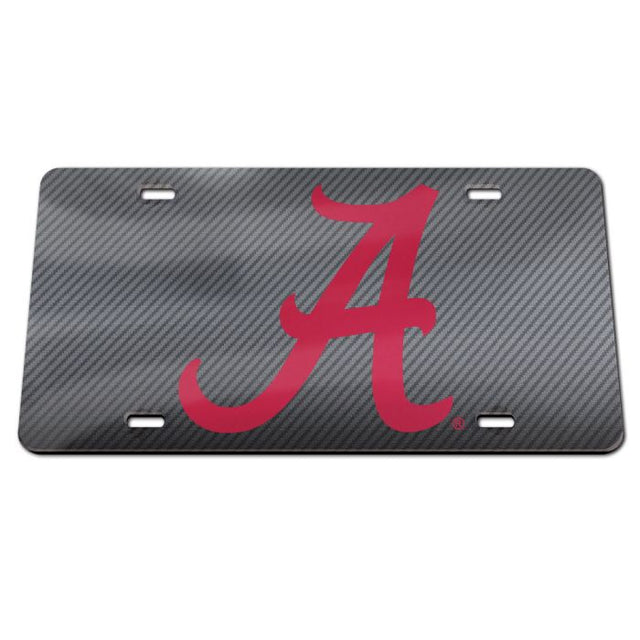 Matrícula acrílica especial de Alabama Crimson Tide CARBON