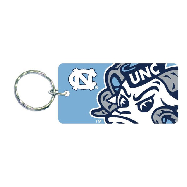 Llavero rectangular MEGA de los Tar Heels de Carolina del Norte