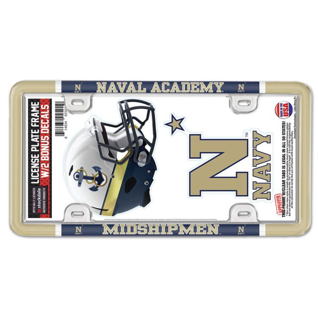 Navy Midshipmen License Plate Thin Frame - Plastic w/Decal