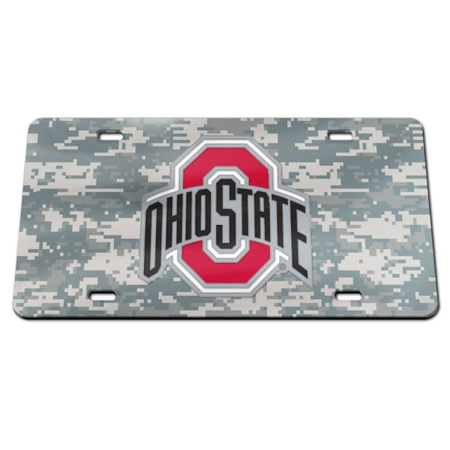 Matrícula acrílica especial CAMO de Ohio State Buckeyes