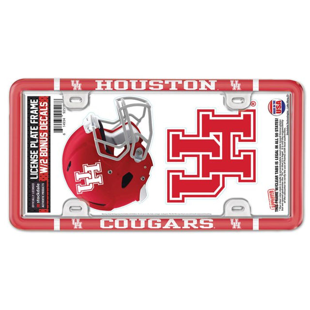 Houston Cougars License Plate Thin Frame - Plastic w/Decal