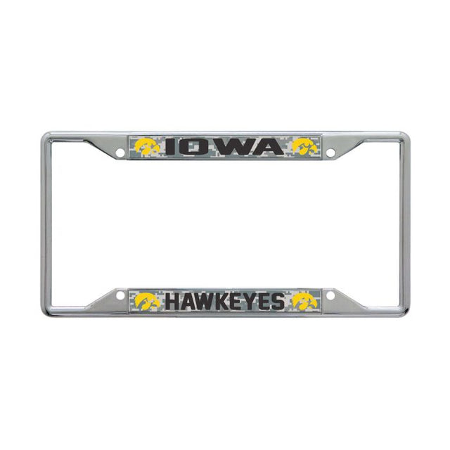 Iowa Hawkeyes CAMO Lic Plt Frame S/S Printed