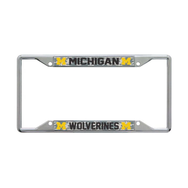 Michigan Wolverines CAMO Lic Plt Frame S/S Printed