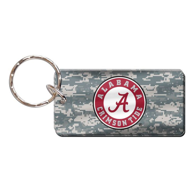 Llavero rectangular con estampado de camuflaje de Alabama Crimson Tide