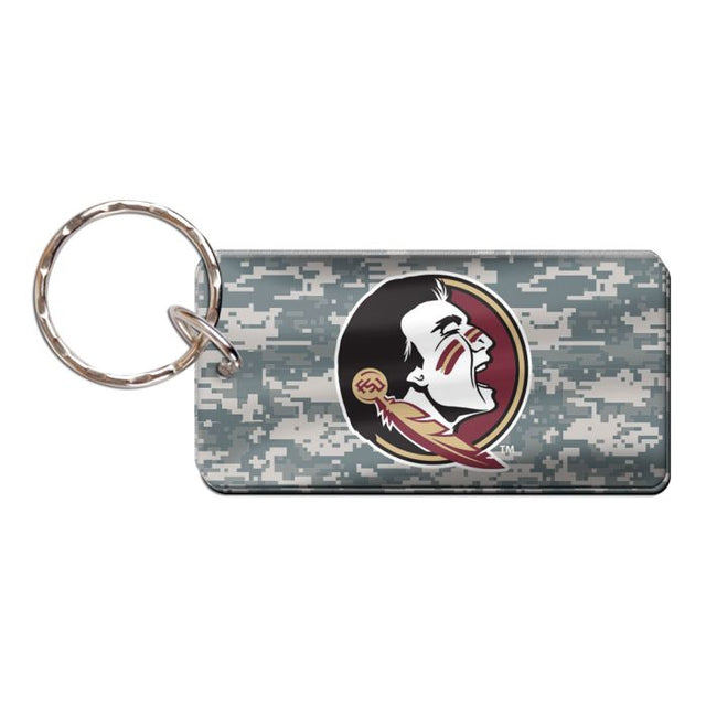 Llavero rectangular con camuflaje de los Florida State Seminoles