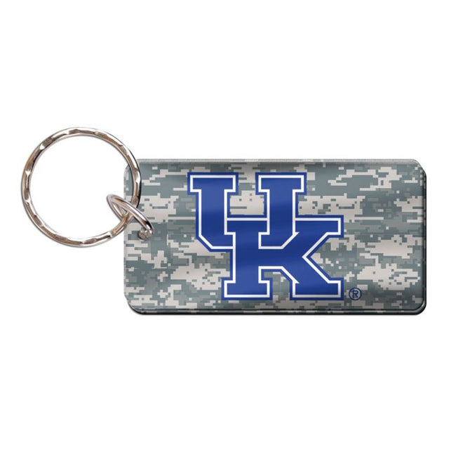 Llavero rectangular con estampado de camuflaje de Kentucky Wildcats