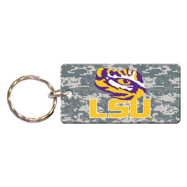 Llavero rectangular con estampado de camuflaje de los LSU Tigers