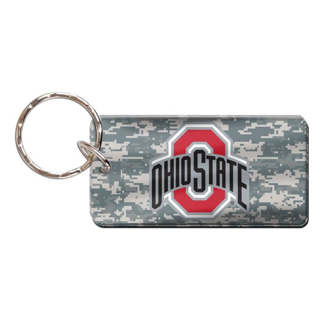 Llavero rectangular con estampado de camuflaje de los Ohio State Buckeyes