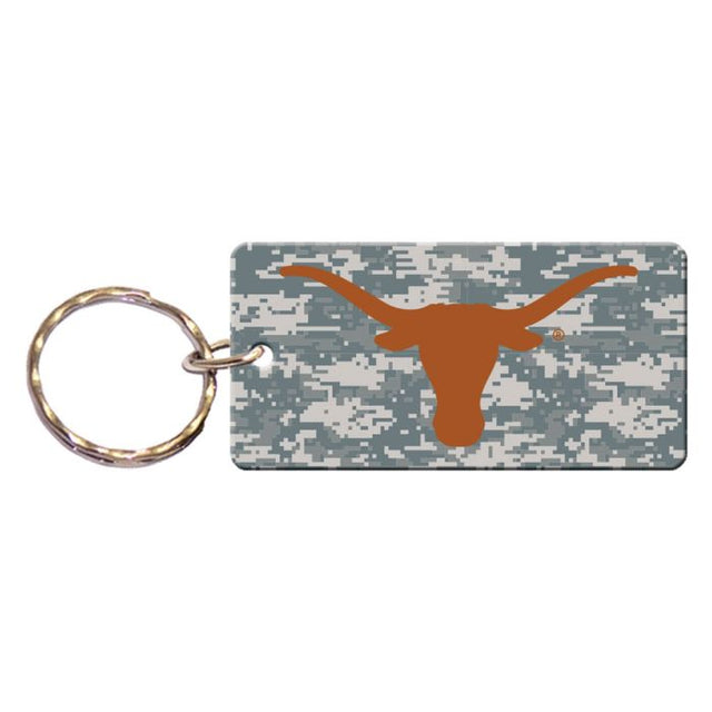 Llavero rectangular con estampado de camuflaje de los Texas Longhorns