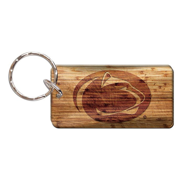 Penn State Nittany Lions WOOD Keychain Rectangle