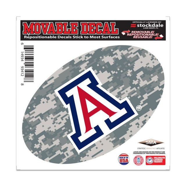 Calcomanía para todo tipo de superficies con diseño de camuflaje de Arizona Wildcats, 6" x 6"