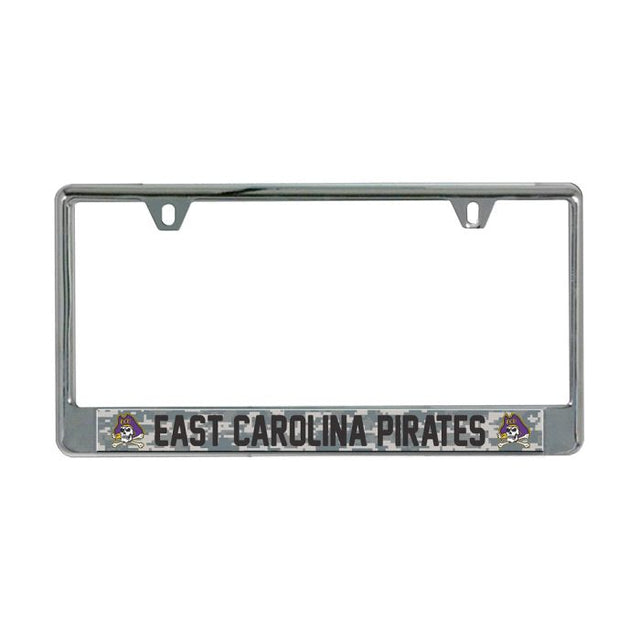 East Carolina Pirates CAMO Lic Plate Frame B/O Printed