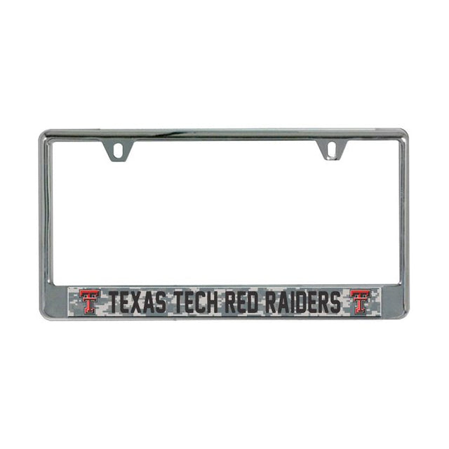 Marco para matrícula con estampado de camuflaje de los Red Raiders de Texas Tech