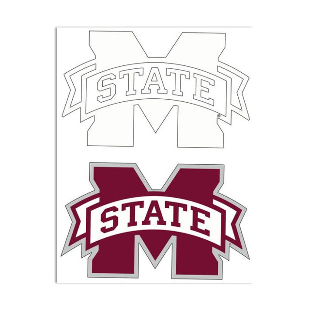 Mississippi State Bulldogs Foiled Window Decals 4" x 7"