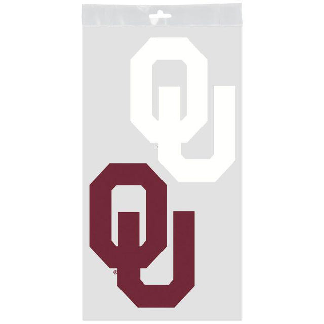 Calcomanías para ventanas de los Oklahoma Sooners, 4" x 7"