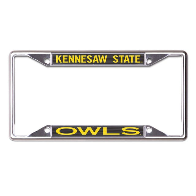 Marco de acero inoxidable con licencia de Kennesaw State Owls impreso