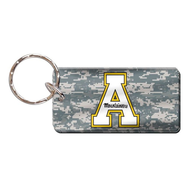 Llavero rectangular con estampado de camuflaje de Appalachian State Mountaineers