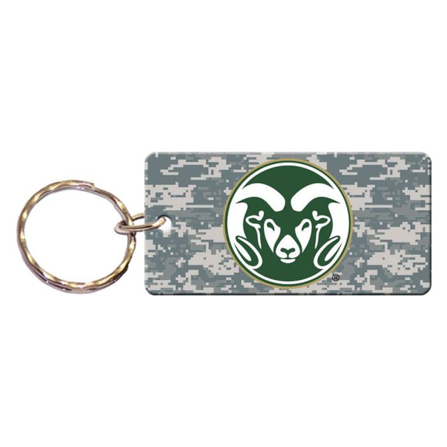 Llavero rectangular con estampado de camuflaje de los Colorado State Rams