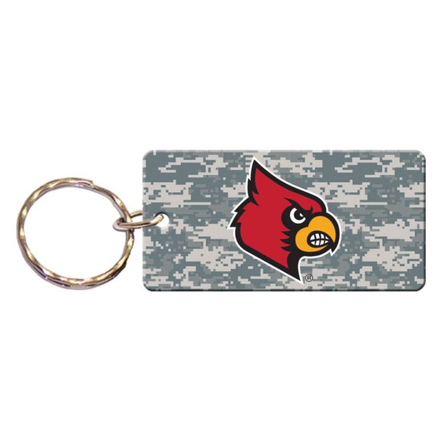 Llavero rectangular con estampado de camuflaje de los Louisville Cardinals