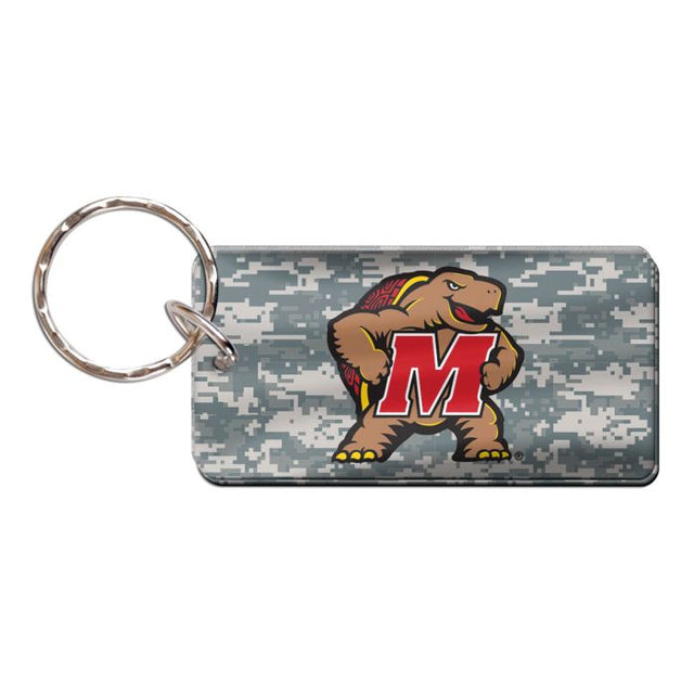 Llavero rectangular con estampado de camuflaje de Maryland Terrapins