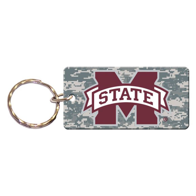 Llavero rectangular con estampado de camuflaje de los Mississippi State Bulldogs