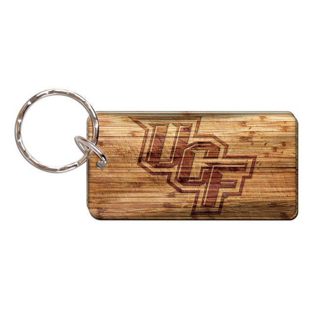 UCF Knights WOOD Keychain Rectangle